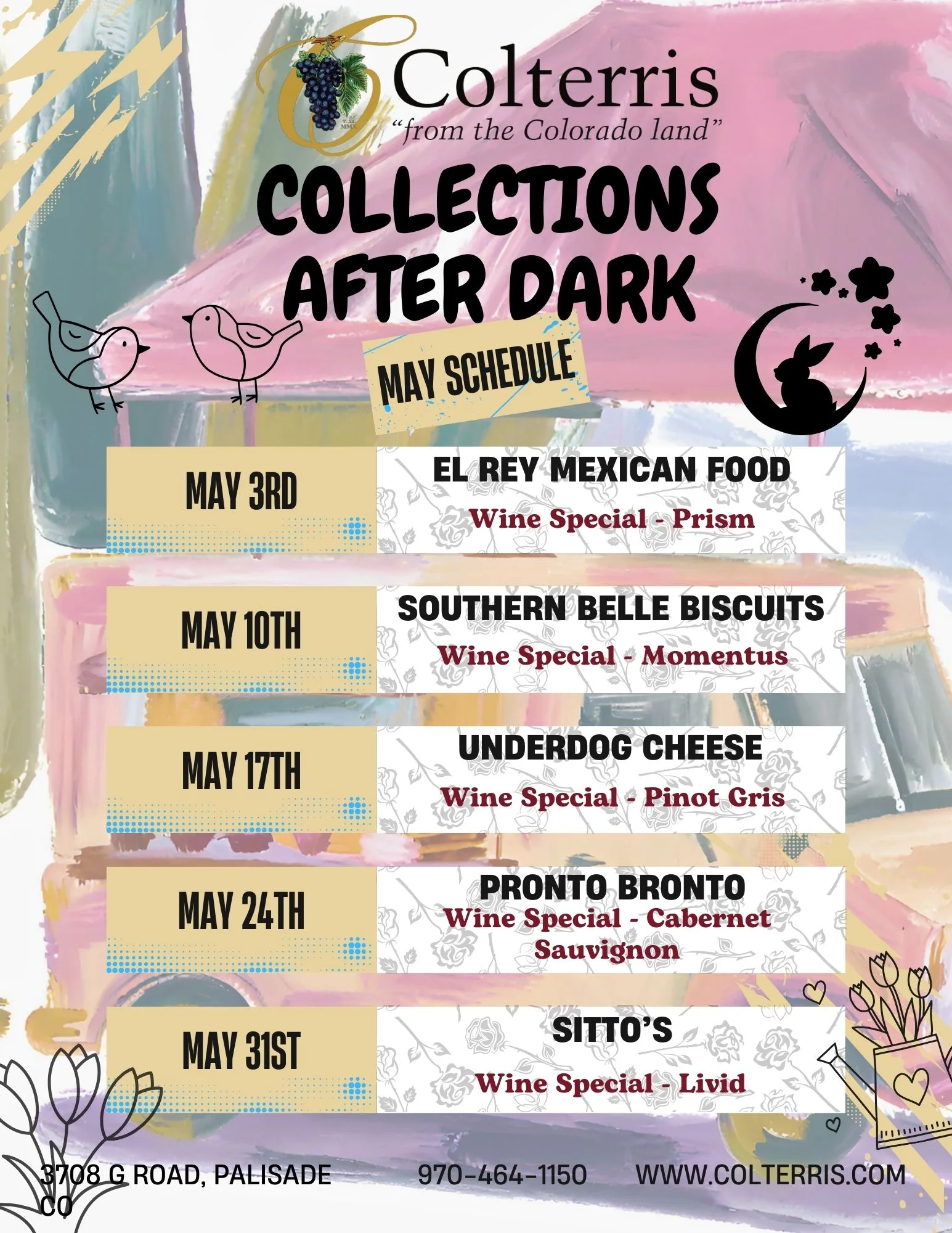 Collections After Dark May schedule of events.